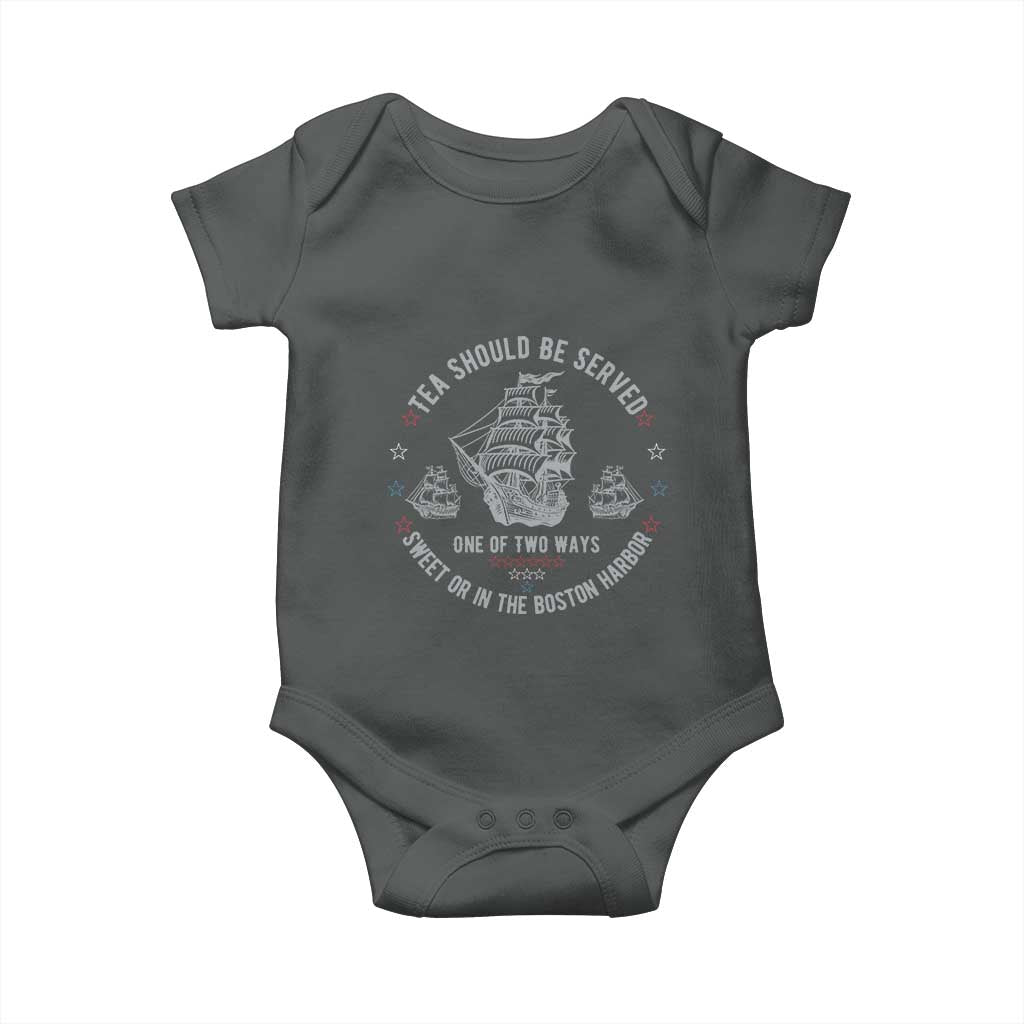 Tea Should Be Served In The Boston Harbor Baby Onesie Funny Sarcastic American History