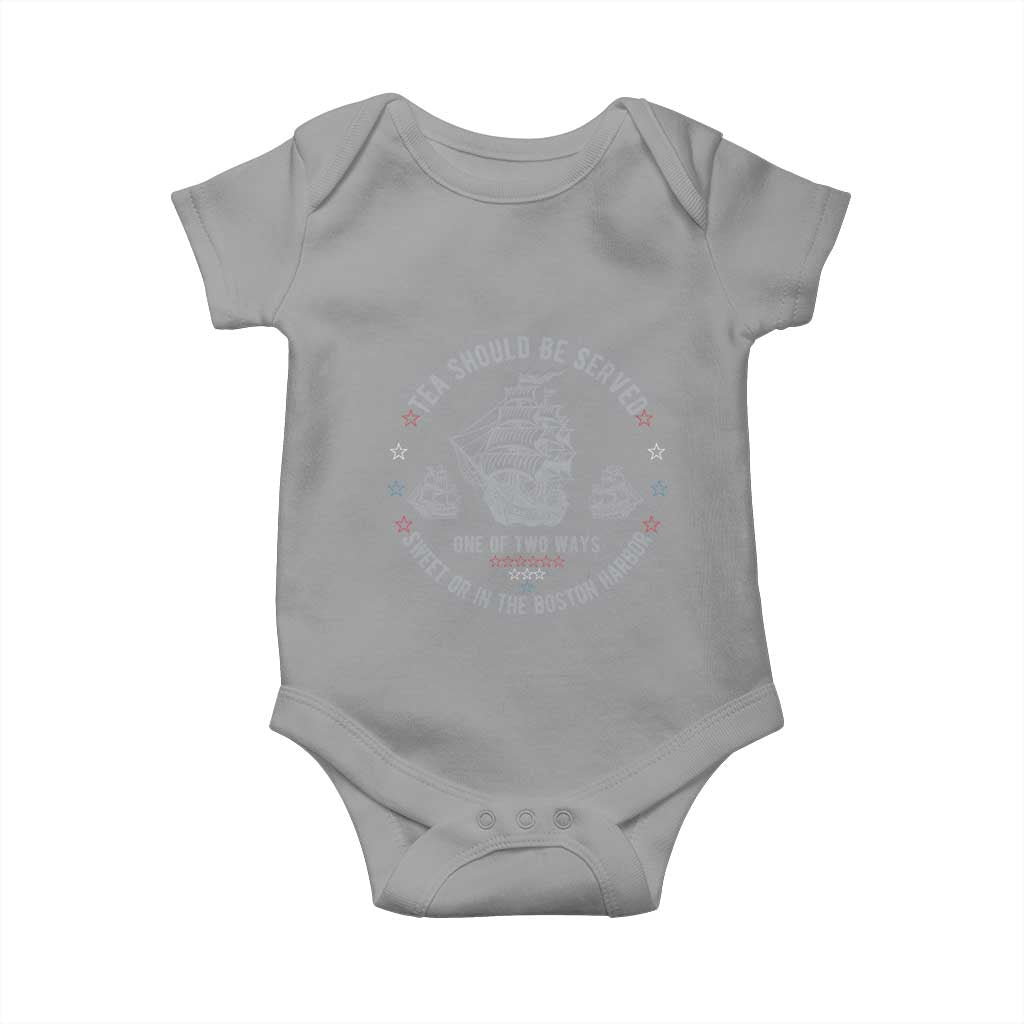 Tea Should Be Served In The Boston Harbor Baby Onesie Funny Sarcastic American History