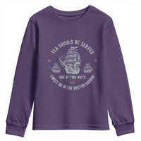 Tea Should Be Served In The Boston Harbor Youth Sweatshirt Funny Sarcastic American History