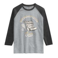 Declaration Of Independence 1776 Funny History Raglan Shirt Best Breakup Letter Ever Humor