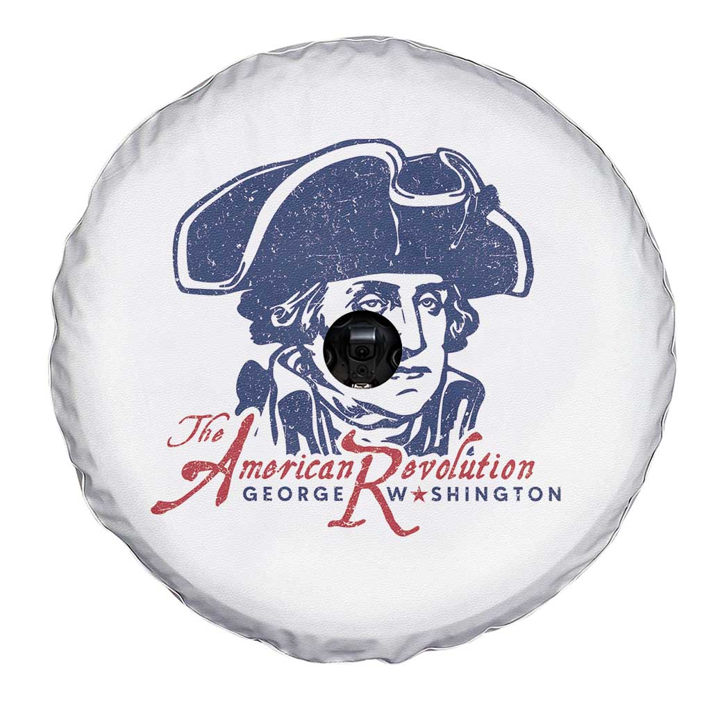 George Washington The American Revolution Spare Tire Cover Distressed Sketch Historic Patriotic Graphic