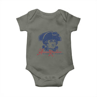George Washington The American Revolution Baby Onesie Distressed Sketch Historic Patriotic Graphic