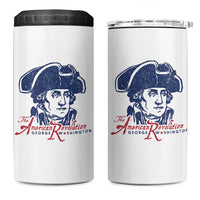 George Washington The American Revolution 4 in 1 Can Cooler Tumbler Distressed Sketch Historic Patriotic Graphic