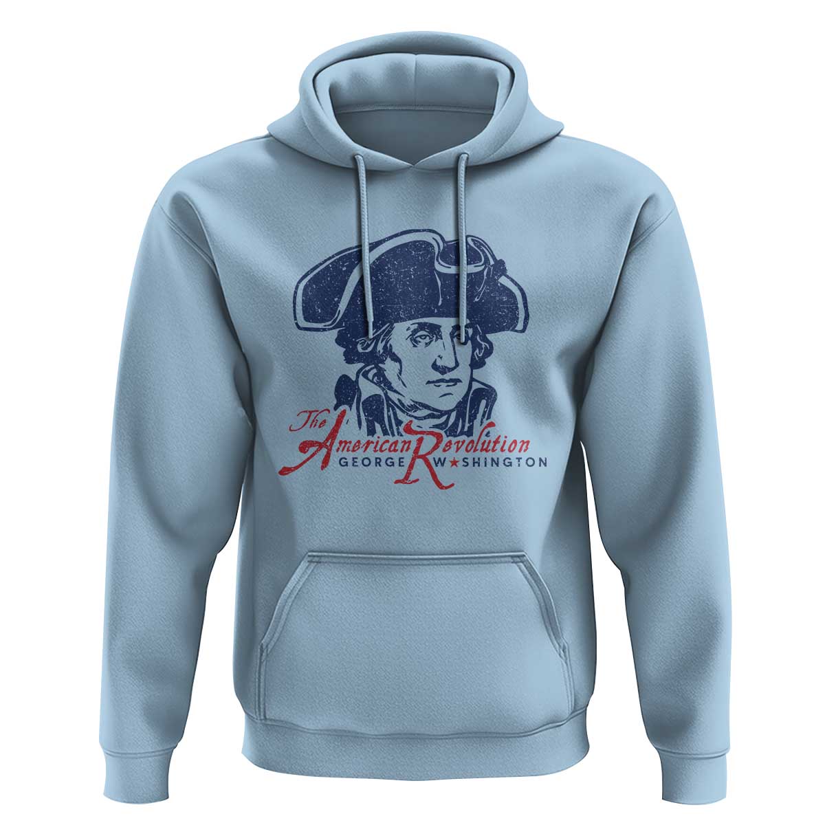 George Washington The American Revolution Hoodie Distressed Sketch Historic Patriotic Graphic