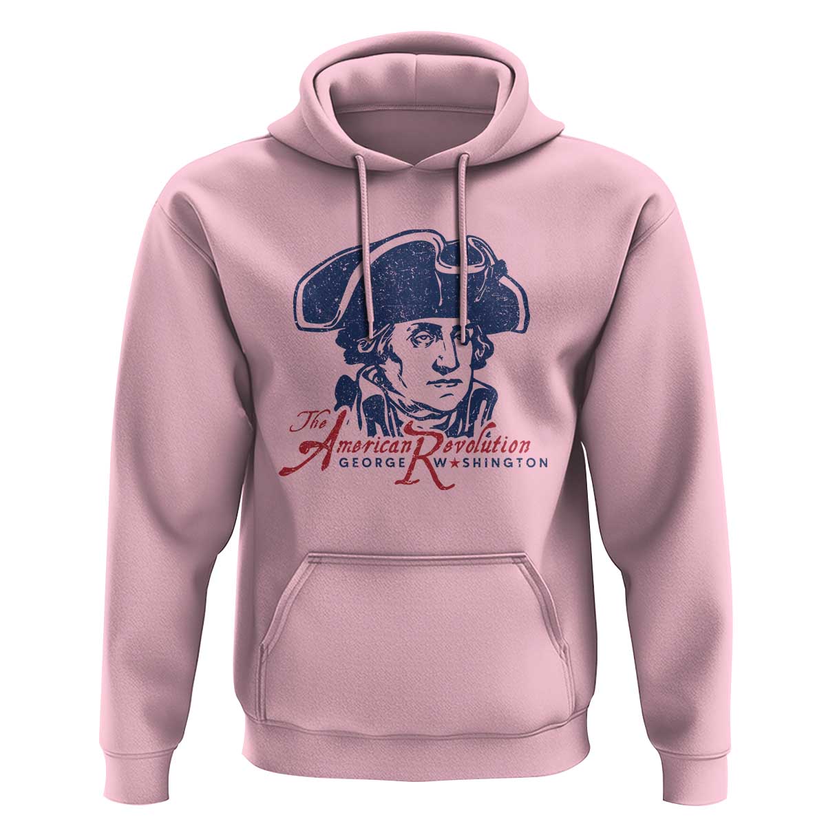 George Washington The American Revolution Hoodie Distressed Sketch Historic Patriotic Graphic