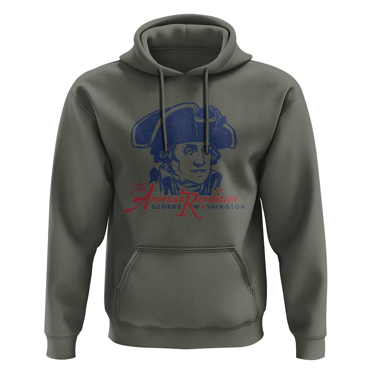 George Washington The American Revolution Hoodie Distressed Sketch Historic Patriotic Graphic