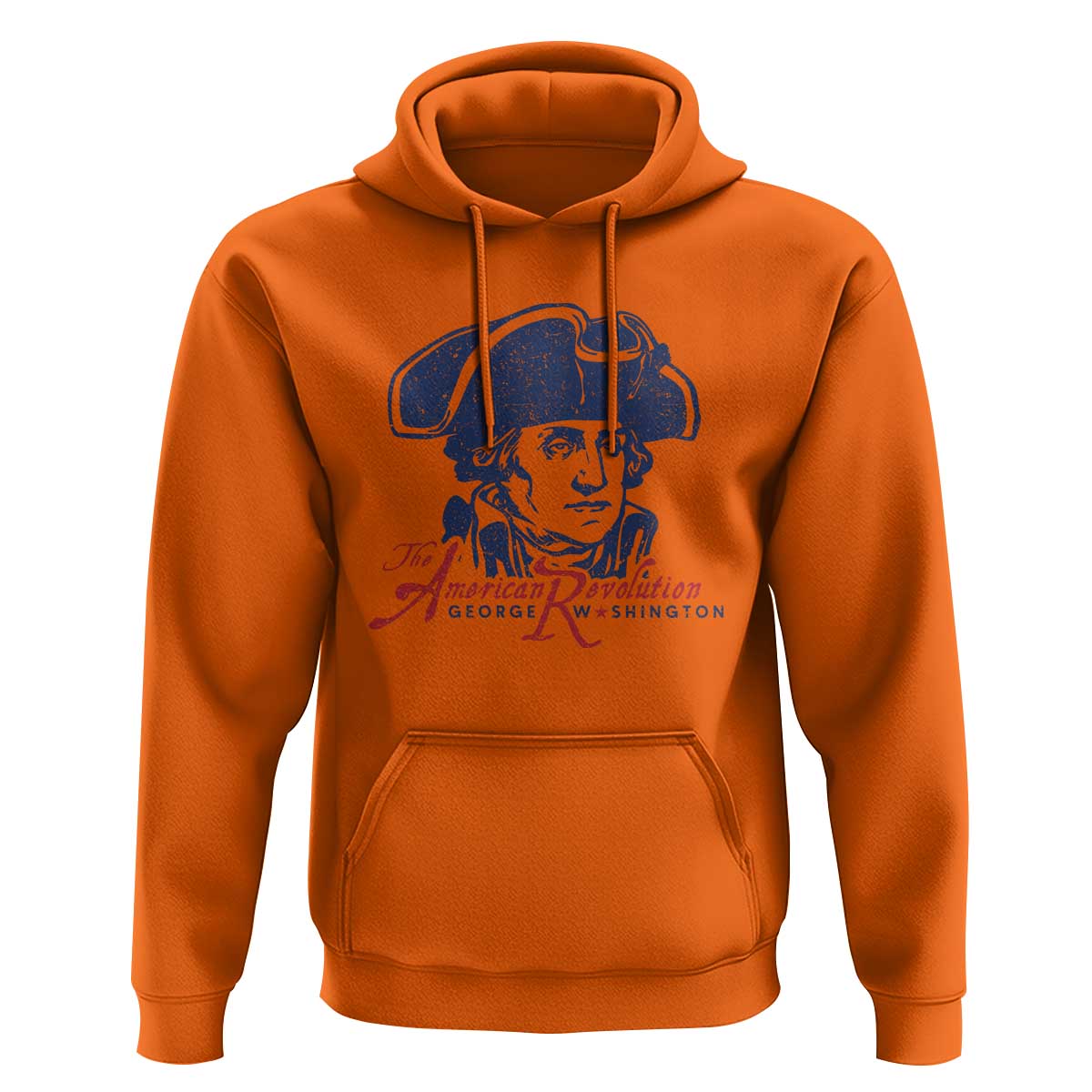 George Washington The American Revolution Hoodie Distressed Sketch Historic Patriotic Graphic
