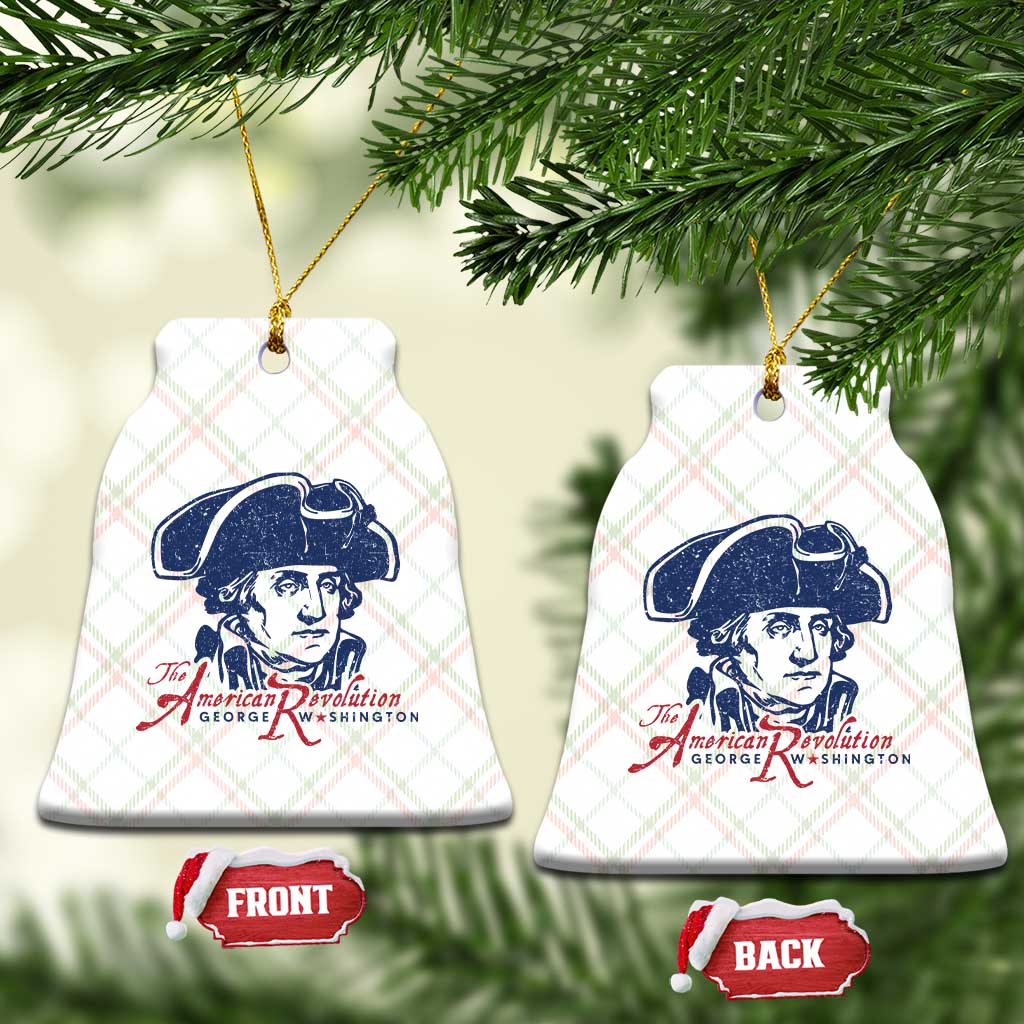 George Washington The American Revolution Ceramic Ornament Distressed Sketch Historic Patriotic Graphic