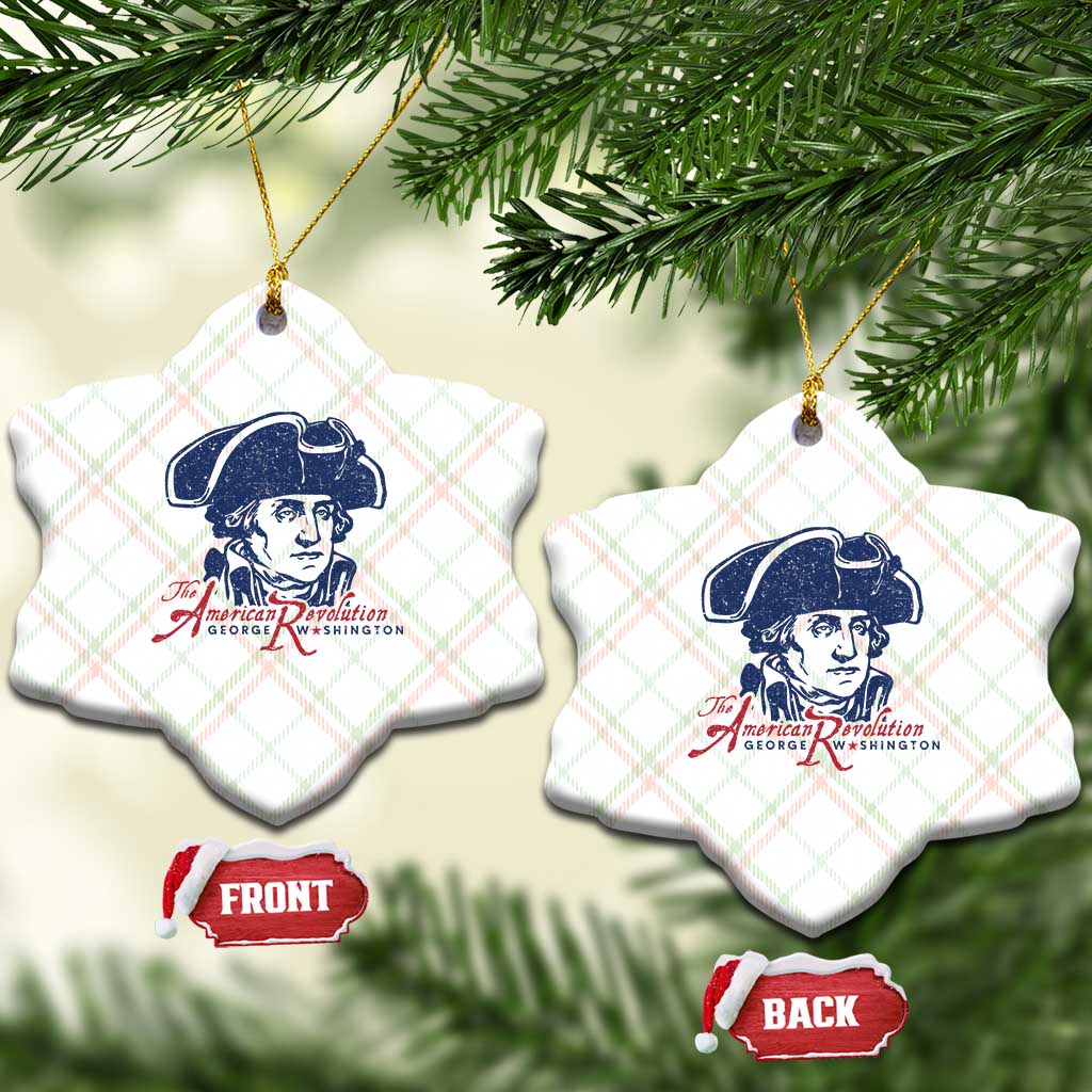 George Washington The American Revolution Ceramic Ornament Distressed Sketch Historic Patriotic Graphic