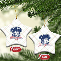 George Washington The American Revolution Ceramic Ornament Distressed Sketch Historic Patriotic Graphic