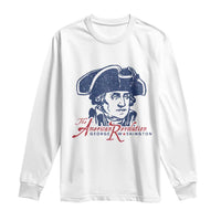 George Washington The American Revolution Long Sleeve Shirt Distressed Sketch Historic Patriotic Graphic