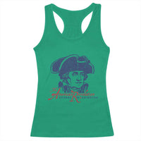 George Washington The American Revolution Racerback Tank Top Distressed Sketch Historic Patriotic Graphic