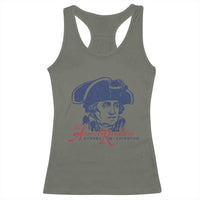 George Washington The American Revolution Racerback Tank Top Distressed Sketch Historic Patriotic Graphic