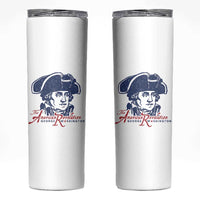 George Washington The American Revolution Skinny Tumbler Distressed Sketch Historic Patriotic Graphic