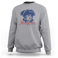 George Washington The American Revolution Sweatshirt Distressed Sketch Historic Patriotic Graphic