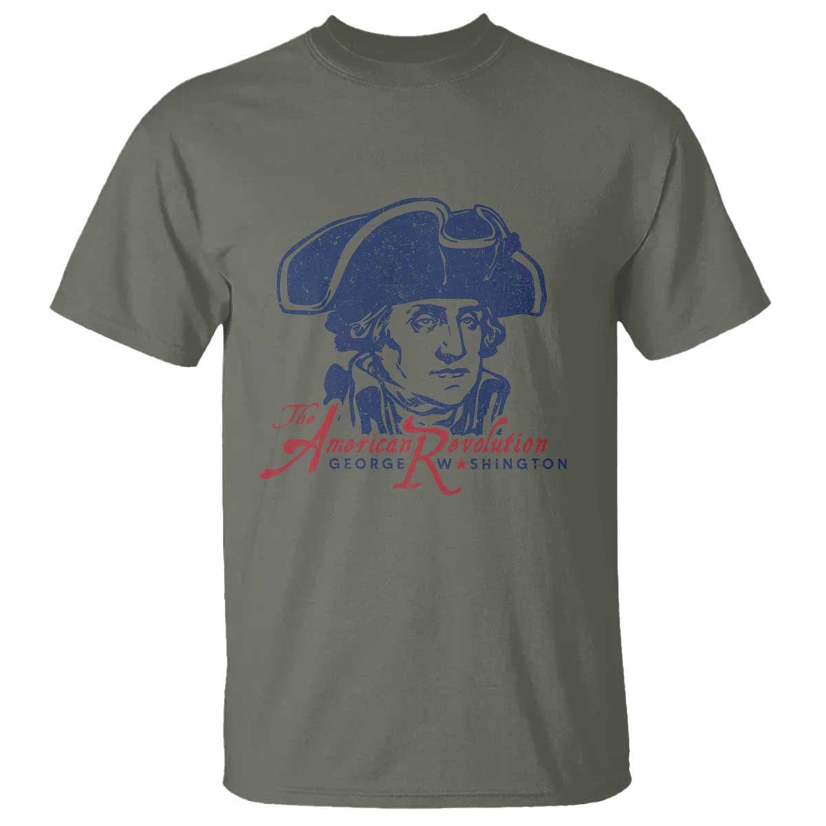 George Washington The American Revolution T Shirt Distressed Sketch Historic Patriotic Graphic