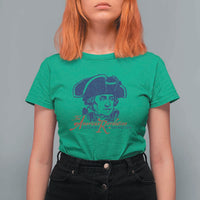 George Washington The American Revolution T Shirt For Women Distressed Sketch Historic Patriotic Graphic