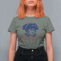 George Washington The American Revolution T Shirt For Women Distressed Sketch Historic Patriotic Graphic