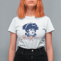 George Washington The American Revolution T Shirt For Women Distressed Sketch Historic Patriotic Graphic