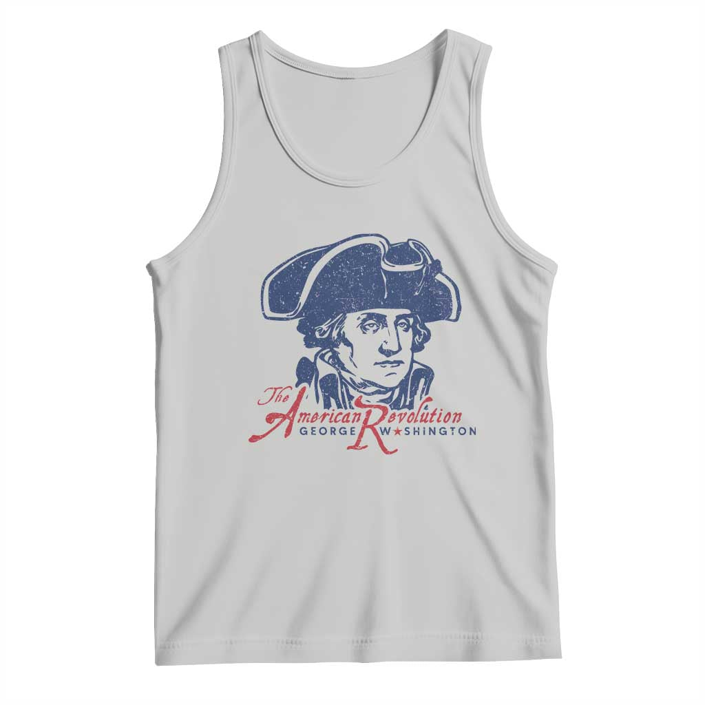 George Washington The American Revolution Tank Top Distressed Sketch Historic Patriotic Graphic