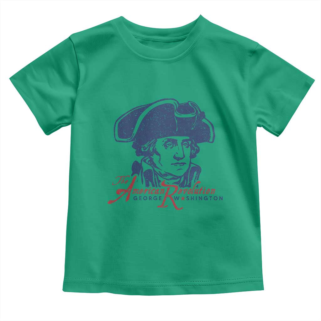 George Washington The American Revolution Toddler T Shirt Distressed Sketch Historic Patriotic Graphic