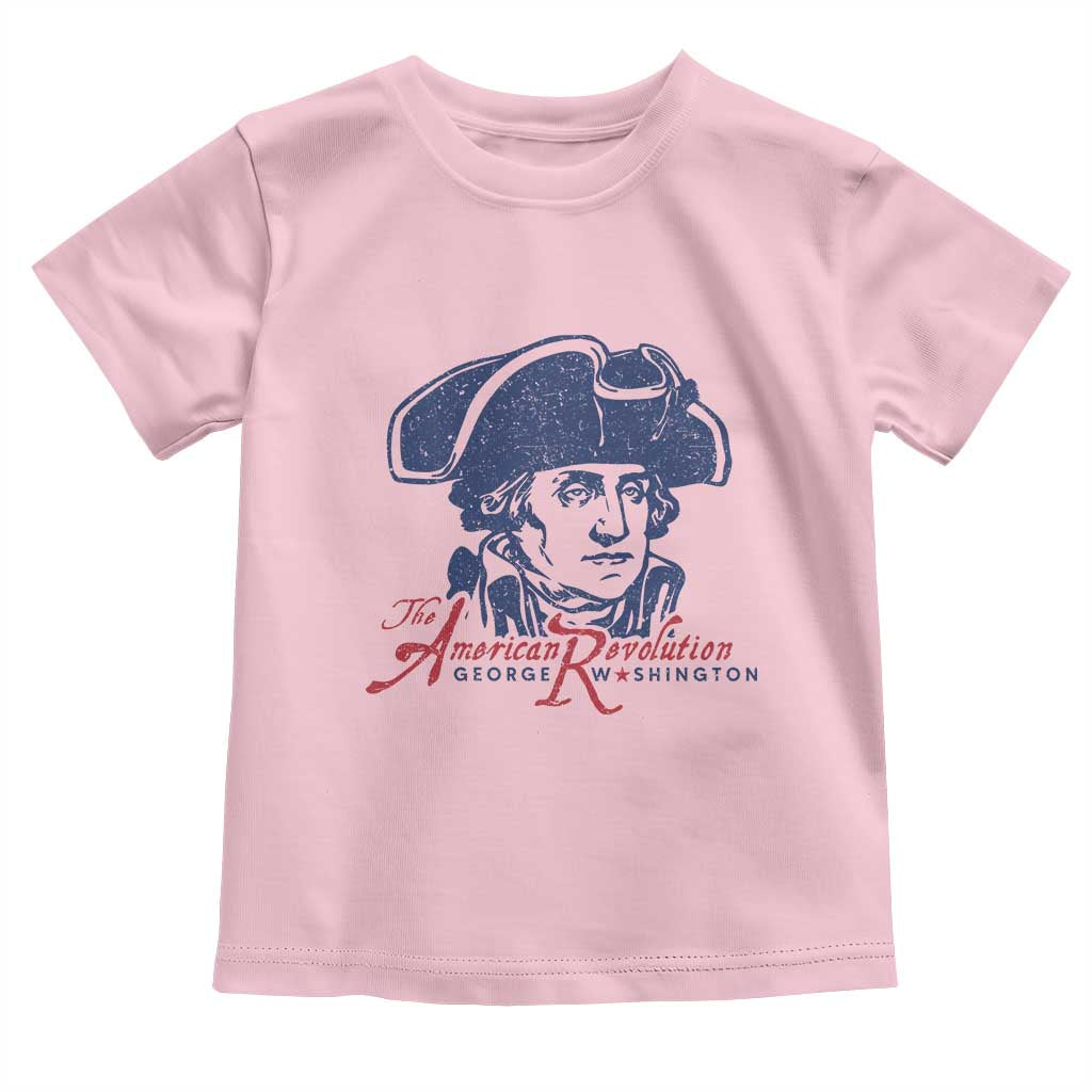 George Washington The American Revolution Toddler T Shirt Distressed Sketch Historic Patriotic Graphic