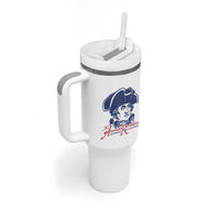 George Washington The American Revolution Tumbler With Handle Distressed Sketch Historic Patriotic Graphic