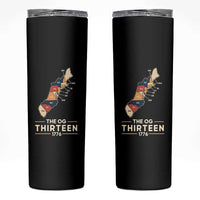 The OG Thirteen 1776 Original Colonies Map Skinny Tumbler Funny Retro American History