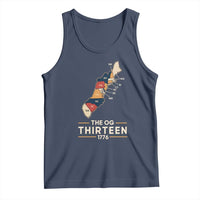 The OG Thirteen 1776 Original Colonies Map Tank Top Funny Retro American History