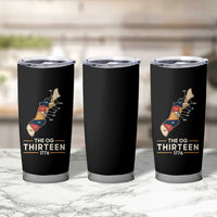 The OG Thirteen 1776 Original Colonies Map Tumbler Cup Funny Retro American History