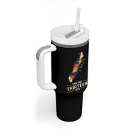 The OG Thirteen 1776 Original Colonies Map Tumbler With Handle Funny Retro American History