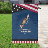 The OG Thirteen 1776 Original Colonies Map Patriotic Garden Flag Funny Retro American History