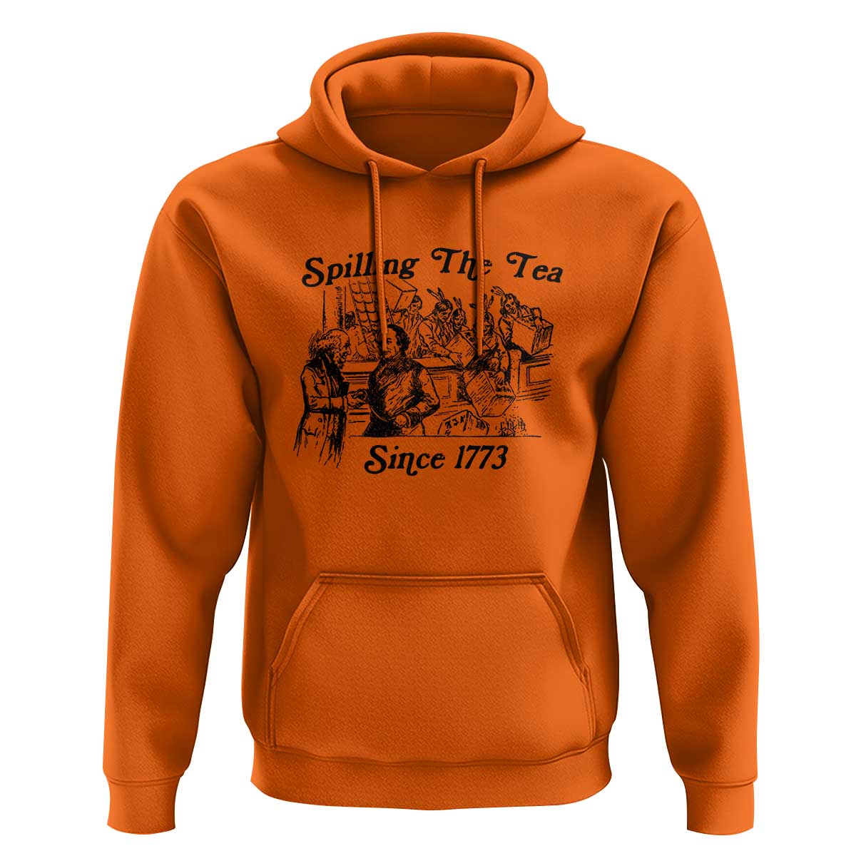 Spilling The Tea Since 1773 Hoodie Boston Tea Party Vintage Historical Sketch Graphic