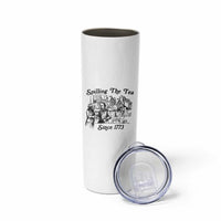 Spilling The Tea Since 1773 Skinny Tumbler Boston Tea Party Vintage Historical Sketch Graphic