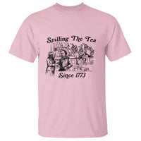 Spilling The Tea Since 1773 T Shirt Boston Tea Party Vintage Historical Sketch Graphic