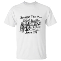 Spilling The Tea Since 1773 T Shirt Boston Tea Party Vintage Historical Sketch Graphic
