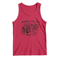 Spilling The Tea Since 1773 Tank Top Boston Tea Party Vintage Historical Sketch Graphic