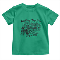 Spilling The Tea Since 1773 Toddler T Shirt Boston Tea Party Vintage Historical Sketch Graphic
