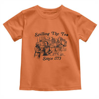 Spilling The Tea Since 1773 Toddler T Shirt Boston Tea Party Vintage Historical Sketch Graphic