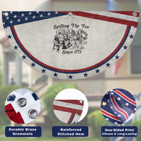 Spilling The Tea Since 1773 Patriotic Fan Flag Boston Tea Party Vintage Historical Sketch Graphic