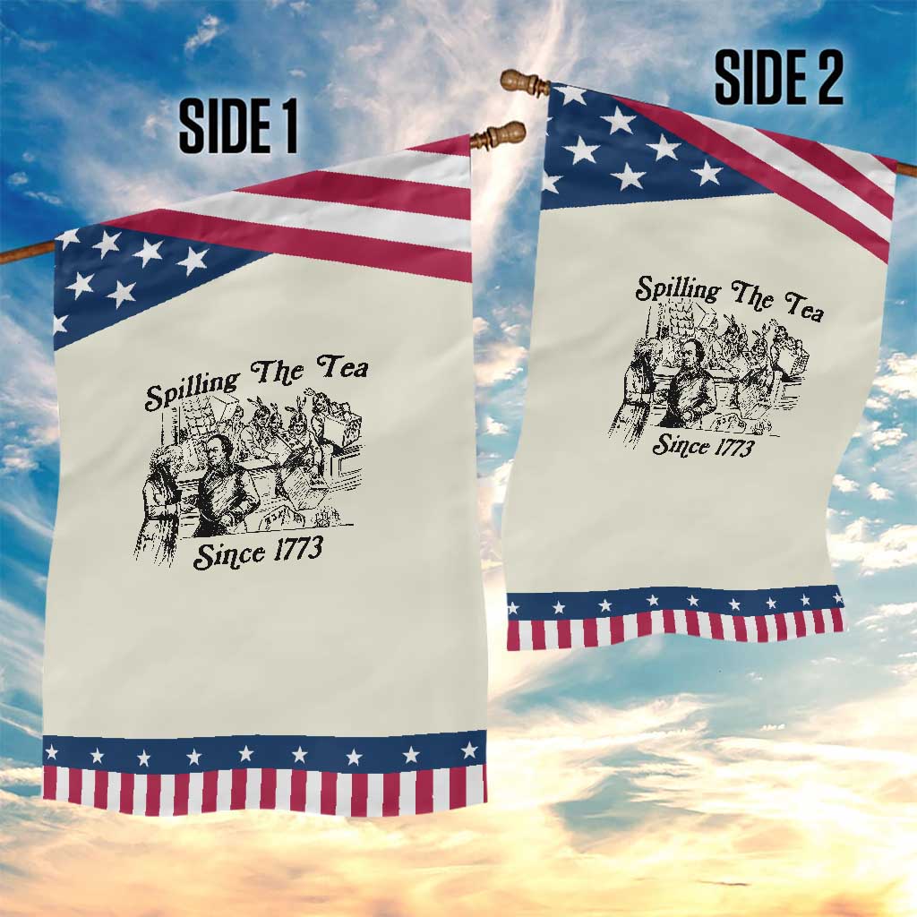 Spilling The Tea Since 1773 Patriotic Garden Flag Boston Tea Party Vintage Historical Sketch Graphic