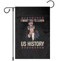 Uncle Sam I Want You To Learn US History Garden Flag Patriotic Teachers Students