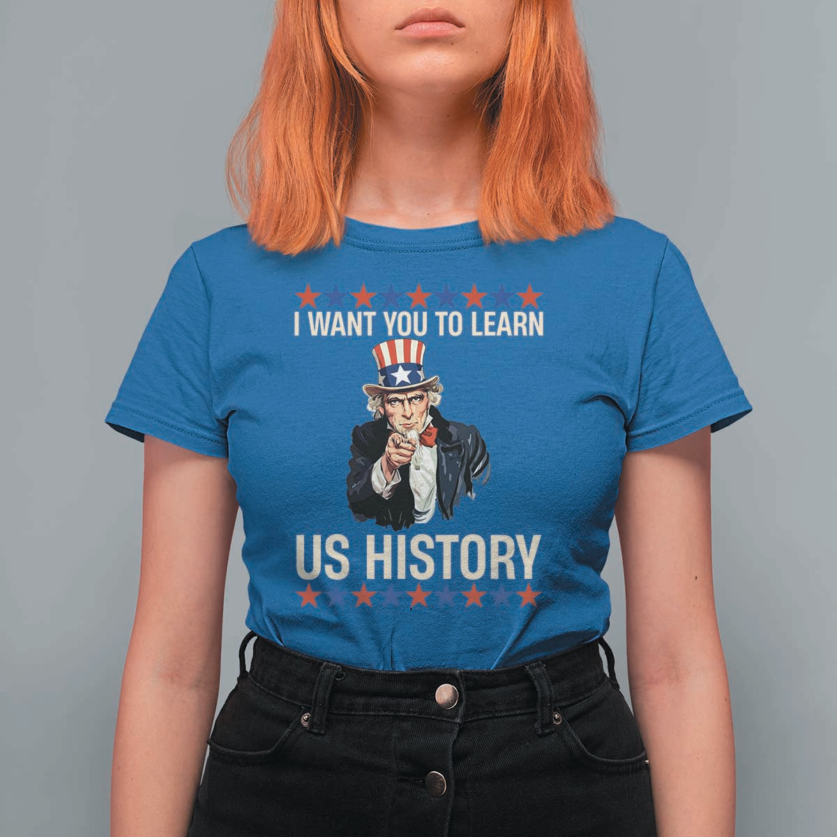 Uncle Sam I Want You To Learn US History T Shirt For Women Patriotic Teachers Students