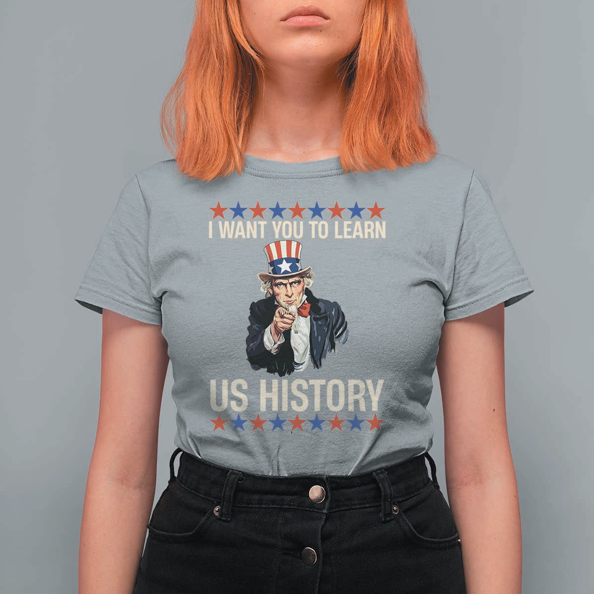 Uncle Sam I Want You To Learn US History T Shirt For Women Patriotic Teachers Students