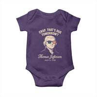 Thomas Jefferson July 3 1776 Baby Onesie Crap That's Due Tomorrow Funny History