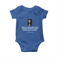 Abraham Lincoln Wise Quote Baby Onesie Better To Remain Silent Sarcastic Wisdom