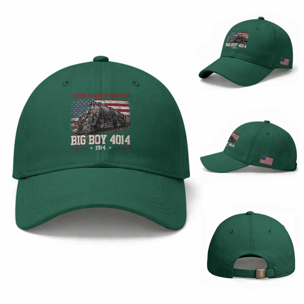 Vintage Steam Locomotive Heritage Baseball Cap The Legend of Rails American Flag