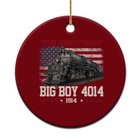 Vintage Steam Locomotive Heritage Ceramic Ornament The Legend of Rails American Flag