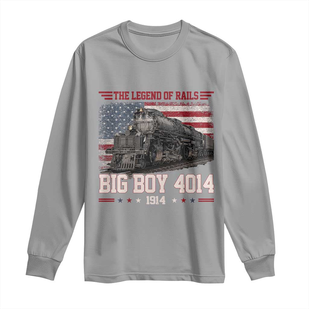 Vintage Steam Locomotive Heritage Long Sleeve Shirt The Legend of Rails American Flag