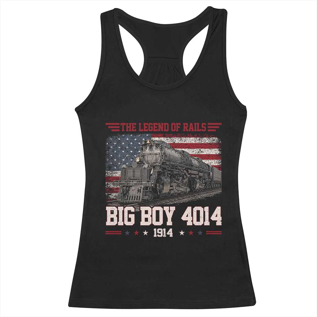 Vintage Steam Locomotive Heritage Racerback Tank Top The Legend of Rails American Flag